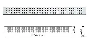 Решетка для лотка 744мм AlcaPlast Cube-750L, 2