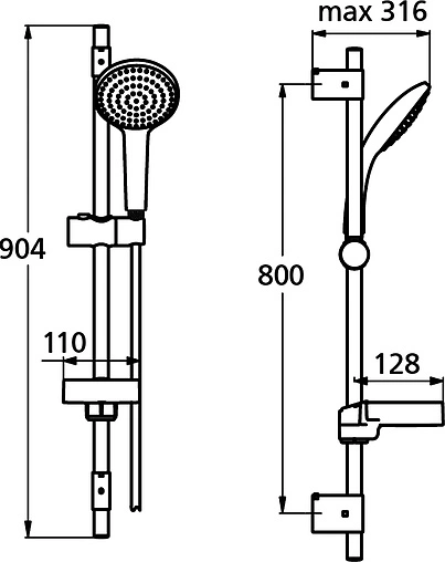 Душевая стойка Ideal Standard IdealRain хром B9424AA