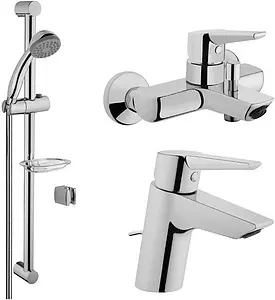Комплект для ванны 3 в 1 VitrA Solid S хром A49227EXP, 1