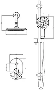 Душевая система со смесителем для душа D&K Rhein.Marx хром DA1395701 Душевая система со смесителем для душа D&K Rhein.Marx хром DA1395701, 2