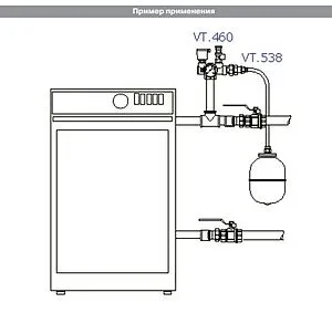 Группа безопасности расширительного бака до 44 кВт 1" 3 бар Valtec VT.460.0.0 Группа безопасности расширительного бака до 44 кВт 1" 3 бар Valtec VT.460.0.0, 3