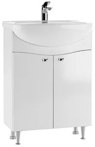 Тумба-умывальник напольная Айсберг Волна 60 белый DA1020T+4620008192772, 1