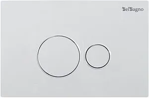 Клавиша смыва для унитаза BelBagno BB082BL белый глянцевый Клавиша смыва для унитаза BelBagno BB082BL белый глянцевый, 1