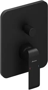 Смеситель для ванны скрытого монтажа Ravak Flat чёрный матовый X070179, 4