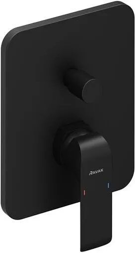 Смеситель для ванны скрытого монтажа Ravak Flat чёрный матовый X070179