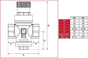 Редуктор давления поршневой ½" Itap Minipress 3600012 Редуктор давления поршневой ½" Itap Minipress 3600012, 2