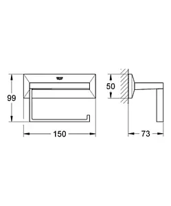 Держатель туалетной бумаги Grohe Allure Brilliant хром 40499000 Держатель туалетной бумаги Grohe Allure Brilliant хром 40499000, 5