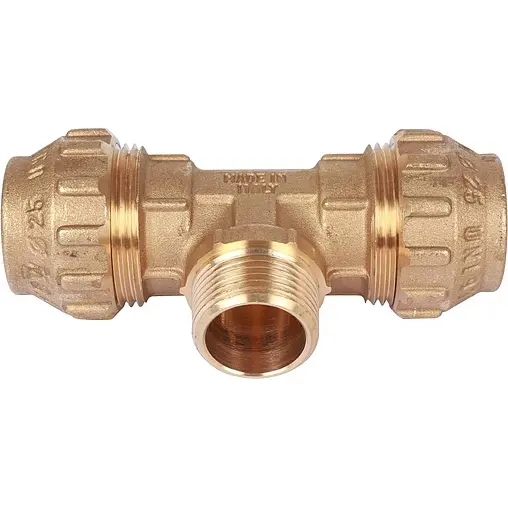 Тройник компрессионный переходной 25мм x ¾&quot;н x 25мм Tiemme 3400069