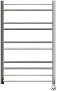 Полотенцесушитель электрический лесенка Lemark Ursus П10 800х500 полированная сталь LM72810E Полотенцесушитель электрический лесенка Lemark Ursus П10 800х500 полированная сталь LM72810E, 3