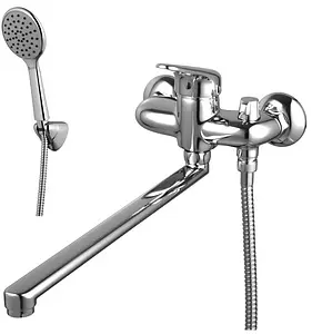 Смеситель для ванны с длинным изливом Lemark Luna хром LM4117C Смеситель для ванны с длинным изливом Lemark Luna хром LM4117C, 1