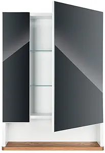 Шкаф-зеркало IDDIS Carlow 55 белый/дуб CAR5500i99, 5