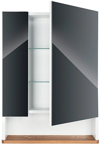 Шкаф-зеркало IDDIS Carlow 55 белый/дуб CAR5500i99