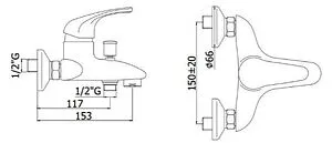 Комплект для ванны 3 в 1 Paffoni Nettuno Due хром 00255119 Комплект для ванны 3 в 1 Paffoni Nettuno Due хром 00255119, 3