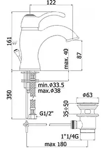 Смеситель для раковины Paffoni Flavia хром FA075CR Смеситель для раковины Paffoni Flavia хром FA075CR, 2