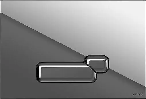 Комплект 6 в 1 Cersanit Carina XL CO DPL EO slim 64074 с кнопкой Actis хром глянцевый