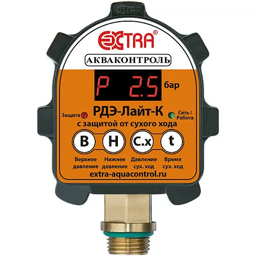 Реле давления воды электронное с изолированным выходом Extra Акваконтроль РДЭ-Лайт-К-10-2.2 1607150000