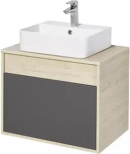 Тумба-умывальник подвесная Aquaton Лофт Урбан 65 графит/орегон 1A2540K0LQX60, 1