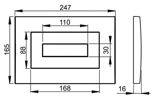 Клавиша смыва для унитаза AlcaPlast M471 хром глянцевый