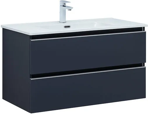 Тумба-умывальник подвесная Aquanet Вега 90 маренго 00329592+00323883