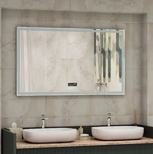 Зеркало с подсветкой Continent Mercury Led 100x70 с музыкальным блоком, с подогревом белый ЗЛП685