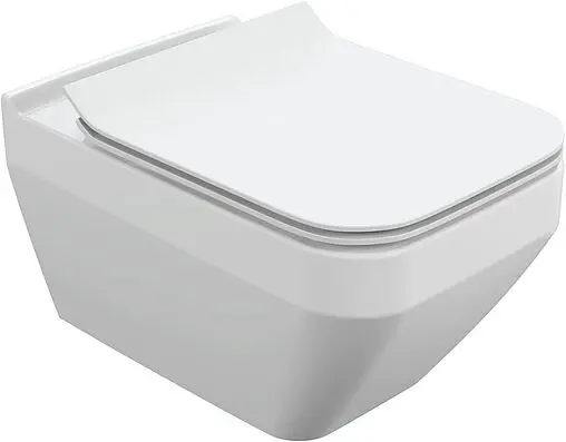 Комплект 6 в 1 Cersanit Crea Square CO DPL EO slim 64442 с кнопкой Estetica хром глянцевый