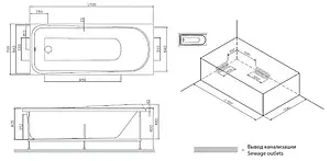 Каркас для ванны Am.Pm Like 170x70 W80A-170-070W-R Каркас для ванны Am.Pm Like 170x70 W80A-170-070W-R, 2