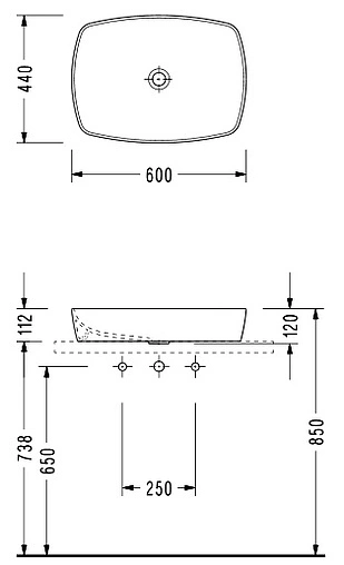 Раковина Serel 60 белый 1633