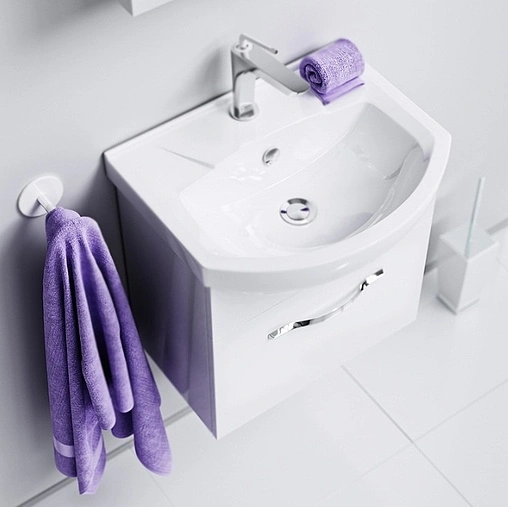 Тумба-умывальник подвесная Aqwella Allegro 50 белый Agr.01.05/1+4620008195766