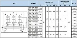 Коллектор запорный проходной 2 отвода красный 1"в/н x ½"н Stout SMB 6210 011202 Коллектор запорный проходной 2 отвода красный 1"в/н x ½"н Stout SMB 6210 011202, 2