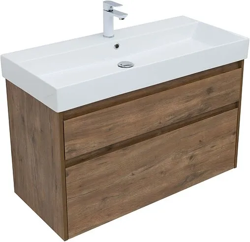 Тумба-умывальник Aquanet Nova Lite 100 дуб рустикальный 00249957+