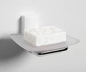 Мыльница Wasserkraft Leine хром/белый 5029WHITE Мыльница Wasserkraft Leine хром/белый 5029WHITE, 2