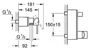Смеситель для душа Grohe Allure хром 32846000 Смеситель для душа Grohe Allure хром 32846000, 2