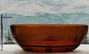 Ванна отдельностоящая прозрачная Abber Kristall 165x78 AT9701Opal Ванна отдельностоящая прозрачная Abber Kristall 165x78 AT9701Opal, 1