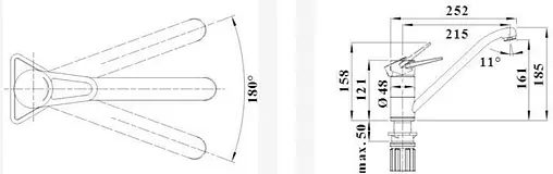 Смеситель для кухни Blanco Blancowega II хром 526402