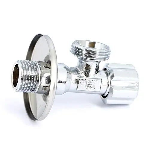 Вентиль регулирующий угловой для бытовой техники ½&quot;н x ¾&quot;н хром Uni-fitt 187A2300