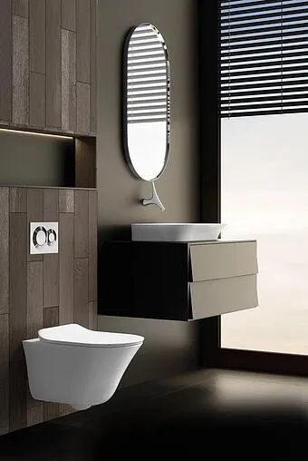 Комплект 6 в 1 Jacob Delafon Vive E28079RU-0 с кнопкой E36496-00 белый глянцевый