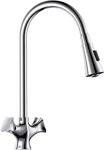 Смеситель для кухни с выдвижным изливом D&K Hessen Grimm хром DA1382501 Смеситель для кухни с выдвижным изливом D&K Hessen Grimm хром DA1382501, 1