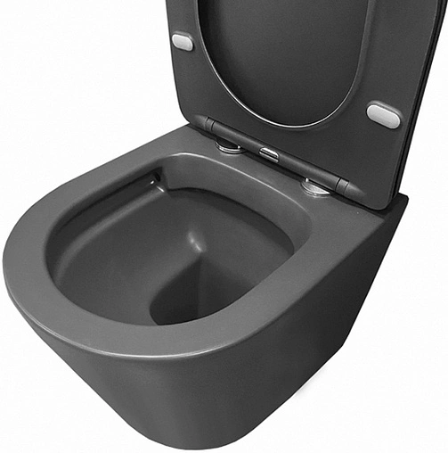 Унитаз подвесной безободковый Comforty графит матовый 105MDH