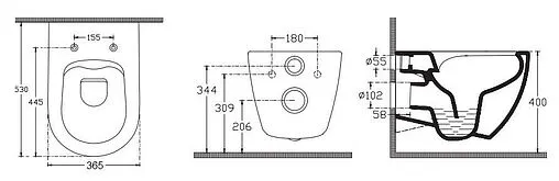 Унитаз подвесной безободковый ISVEA Infinity Vortex серый бетон 10NF02003-2V