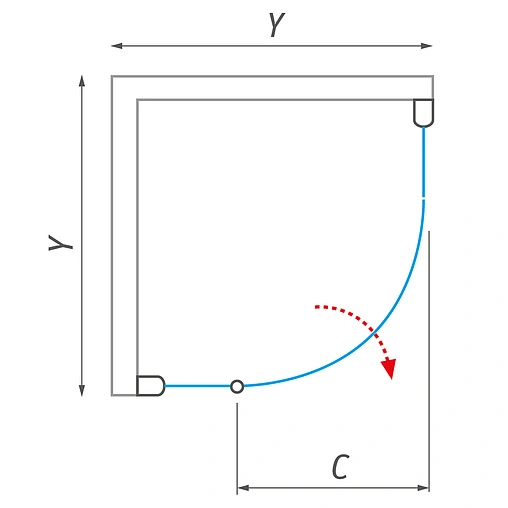 Душевое ограждение 900x900мм прозрачное/матовое стекло Roltechnik Austin AUSTIN/900 N0018