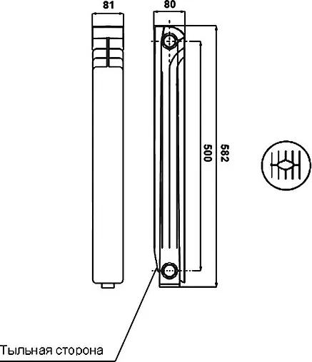 Радиатор алюминиевый 14 секции Global Iseo 500 IS05001014