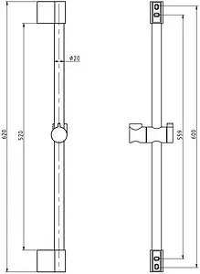 Душевая стойка Rav Slezak хром/белый SK0007CB Душевая стойка Rav Slezak хром/белый SK0007CB, 2