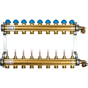 Группа коллекторная с расходомерами 9 отводов 1"в/в x ¾"ек Watts HKV/T 10004203 Группа коллекторная с расходомерами 9 отводов 1"в/в x ¾"ек Watts HKV/T 10004203, 1