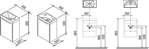 Дверь тумбы под умывальник правая Ravak Classic SD 40 R белый X000000421