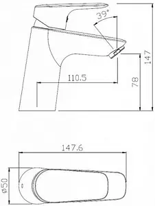 Смеситель для раковины SMARTsant Фалькон хром SM283506AA, 2