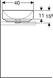 Раковина Geberit VariForm 55 белый 500.774.01.2 Раковина Geberit VariForm 55 белый 500.774.01.2, 4