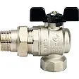 Кран шаровый с американкой угловой 1"в x 1"н Stout ГОСТ Р 59553-2021 SVB-0008-200025