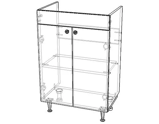 Тумба под умывальник напольная Айсберг Промо 60 белый DP2612T