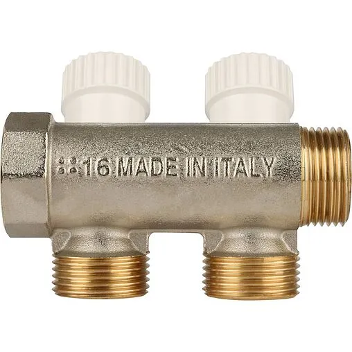 Коллектор регулирующий проходной 2 отвода ¾"в/н x ¾"ек Stout SMB 6851 343402 Коллектор регулирующий проходной 2 отвода ¾"в/н x ¾"ек Stout SMB 6851 343402