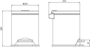 Ведро для мусора Aquatek Вега чёрный матовый AQ4016MB, 2